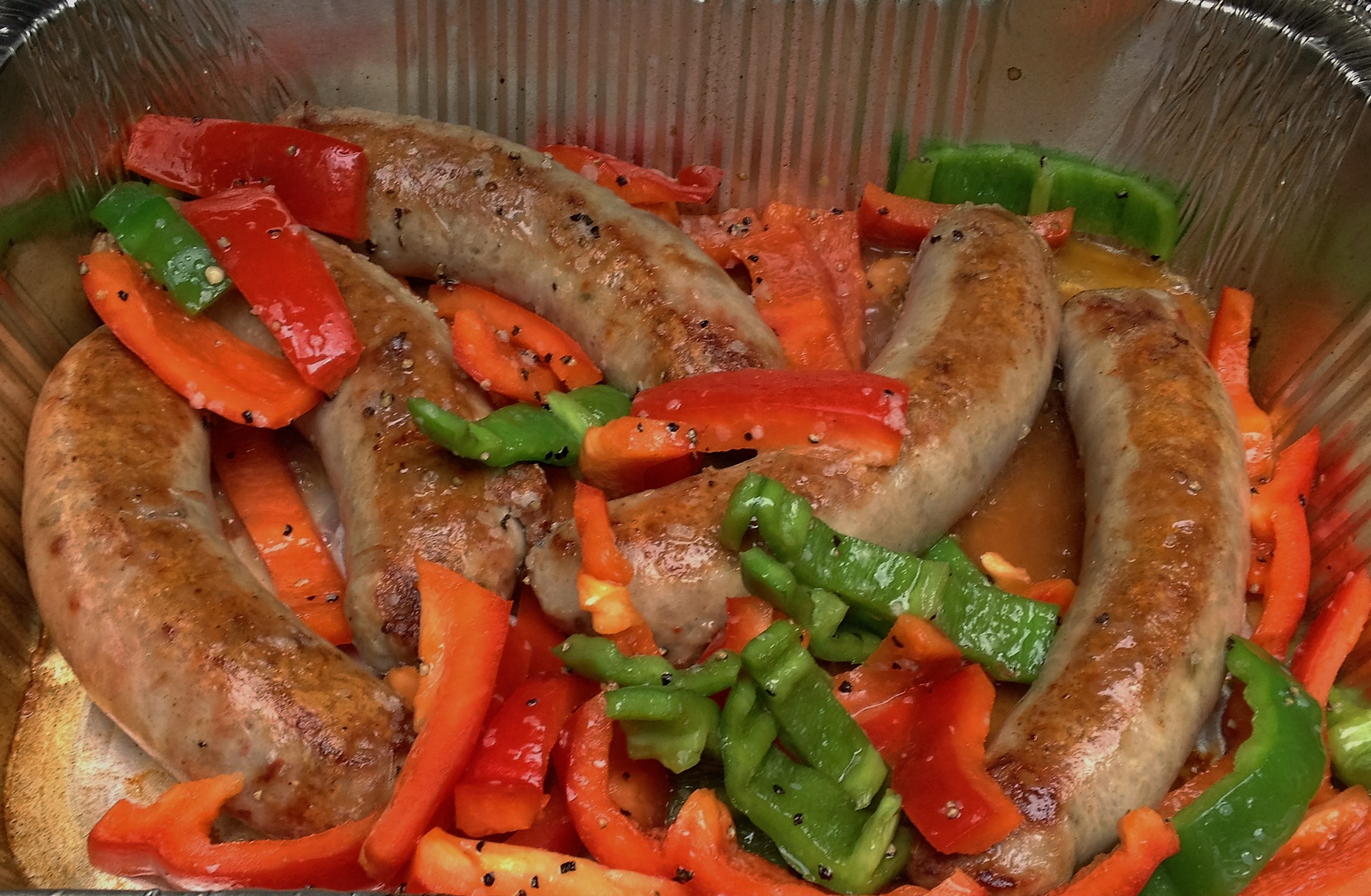 Grilled Peppers and Italian Sausage