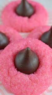 Strawberry Truffle Kiss Cookies